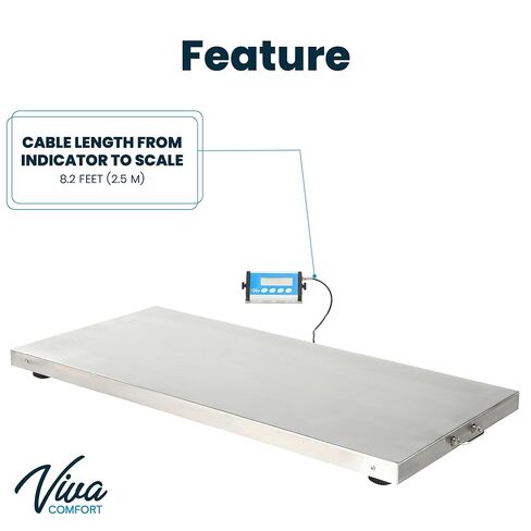 Veterinary Scale - Large Animal Digital Livestock Scale, 660 lbs Capacity, 44.09L x 20.47W x 1.77H in Kuwait