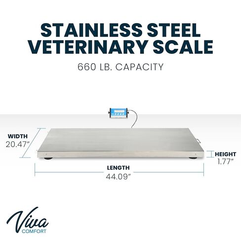 Veterinary Scale - Large Animal Digital Livestock Scale, 660 lbs Capacity, 44.09L x 20.47W x 1.77H in Kuwait