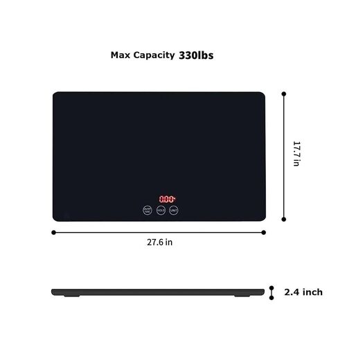 ميزان الكلاب البيطرية ذو السلالات المتوسطة من هيلسيفسن، مقياس رقمي للحيوانات الأليفة بمنصة من الزجاج المقوى مقاس 27.6 × 17.7 بوصة مع ملصق مضاد للانزلاق، سعة 330 رطل in Kuwait