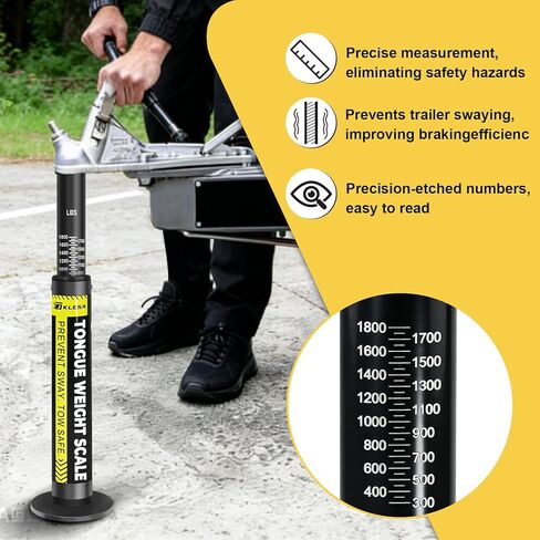 مقياس وزن لسان المقطورة، السعة القصوى 1800 رطل، متوافق مع أحجام قارنة التوصيل المختلفة، مقياس وزن السحب للمقطورات الآمنة، وتوزيع الوزن ومضاد للتأرجح. in Kuwait