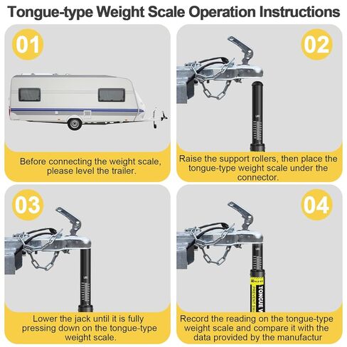 مقياس وزن لسان المقطورة، السعة القصوى 1800 رطل، متوافق مع أحجام قارنة التوصيل المختلفة، مقياس وزن السحب للمقطورات الآمنة، وتوزيع الوزن ومضاد للتأرجح. in Kuwait