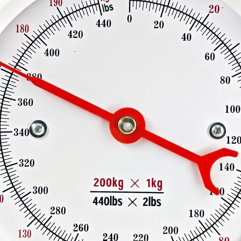 ميزان تعليق ميكانيكي بوزن 440 رطل مع حبال العجل | مجموعة وزن الحيوانات 2 في 1 للعجول والماعز والأغنام والكلاب | قرص زنبركي عالي التحمل وسهل القراءة لمزرعة المزرعة. in Kuwait