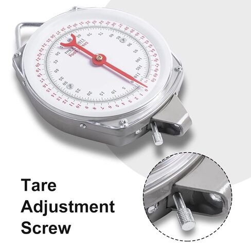 موازين تعليق ميكانيكية 110 رطل/50 كجم، حبال ربلة الساق ومقياس وزن معلق 2 في 1، حبال وزن للعجول، الحملان، الماعز، كلاب الماشية حديثي الولادة، مقياس وزن بقرص زنبركي عالي الدقة in Kuwait