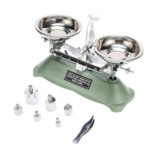 ميزان ميزان ميكانيكي 200 جرام/0.2 جرام مع مقلاة وزن من الفولاذ المقاوم للصدأ، أوزان معايرة لمختبر العلوم وأداة التدريس في الفصول الدراسية in Kuwait