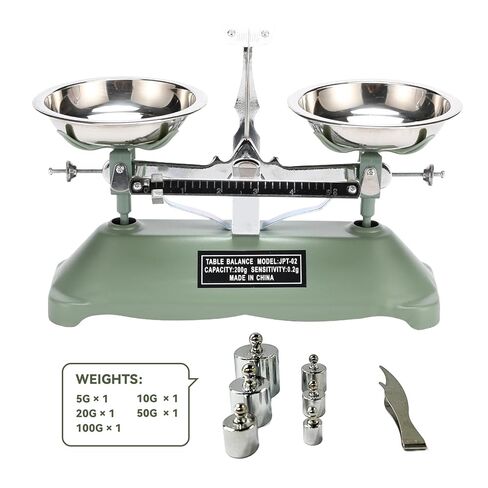 ميزان ميزان ميكانيكي 200 جرام/0.2 جرام مع مقلاة وزن من الفولاذ المقاوم للصدأ، أوزان معايرة لمختبر العلوم وأداة التدريس في الفصول الدراسية in Kuwait