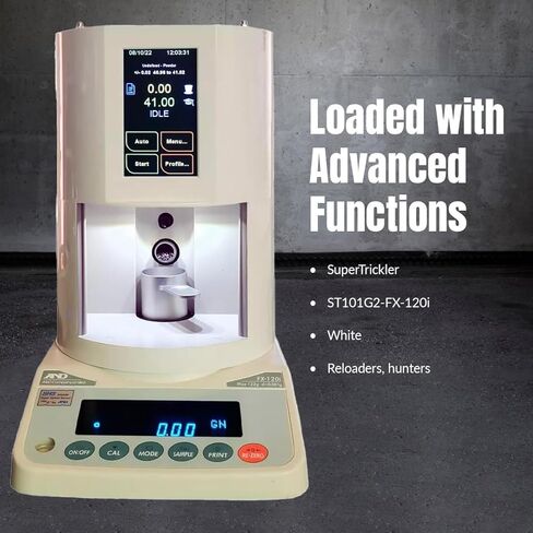 حزمة مقياس الدقة SuperTrickler ST101 Gen2 + A&D FX-120i | ميزان مختبر عالي الدقة 0.001 جم مع نظام توزيع المسحوق الآلي | ترقيات Gen2 لمكافحة ساكنة in Kuwait