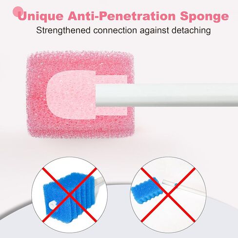 Safety Oral Care Swabs 50 PCS, Gum-Protective Mouth Swabs for Elderly, Individually Wrapped in Kuwait