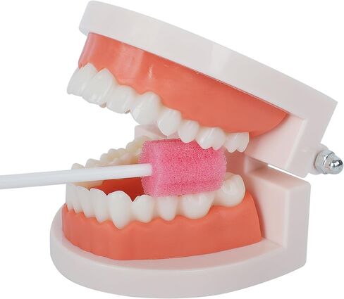 Safety Oral Care Swabs 50 PCS, Gum-Protective Mouth Swabs for Elderly, Individually Wrapped in Kuwait