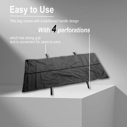 Body Bag, Leak Proof Cadaver Morgue Bodies Bag with 4 Handles, Center Zipper, Emergency Bodies Storage Bag for Funeral Hospitals Transportation, Black (150 * 60CM) in Saudi Arabia