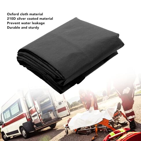 Body Bag, Leak Proof Cadaver Morgue Bodies Bag with 4 Handles, Center Zipper, Emergency Bodies Storage Bag for Funeral Hospitals Transportation, Black (210 * 75CM) in Saudi Arabia
