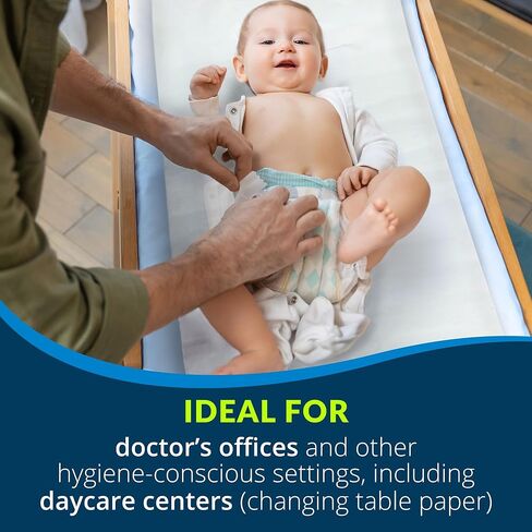 TIDI 517 Avalon Exam Table Paper, White, 21" x 225’ (Pack of 12) ― Standard Smooth Paper ― Hygienic Barrier ― for Medical Offices, Exam Rooms, Daycare Centers, Spas, Tattoo Studios ― Medical Supplies in Kuwait