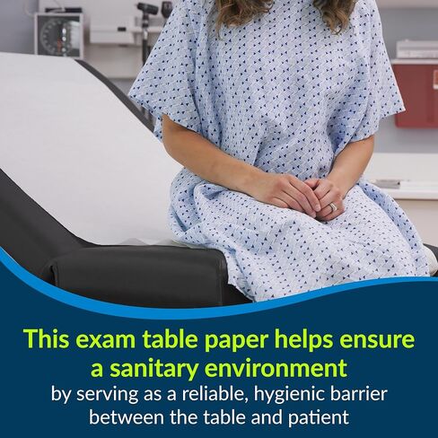 TIDI 517 Avalon Exam Table Paper, White, 21" x 225’ (Pack of 12) ― Standard Smooth Paper ― Hygienic Barrier ― for Medical Offices, Exam Rooms, Daycare Centers, Spas, Tattoo Studios ― Medical Supplies in Kuwait