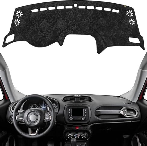 غطاء لوحة أجهزة القياس KEYOOG مناسب لـ Je-ep Wrangler JK 2017-2011 (لرمز جسم JK)، سجادة لوحة أجهزة القياس المضادة للوهج، وسادة مضادة للانزلاق وواقي من الشمس (فانيلا) in Saudi Arabia