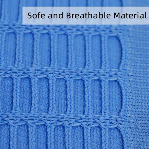 60" W x 96" L/5x8FT Inherent Flame Retardant Hospital Curtain, Privacy Curtain Room Divider Curtain with Grommets, Flame Resistant Medical Cubicle Curtain for Hospital Clinic Lab School, Blue in Kuwait