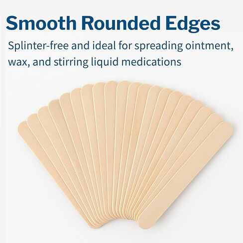 McKesson Tongue Depressors [100 Count] Adult Size, Sterile, Individually Wrapped, Wood, Unflavored, Splinter-Free, 6 in – Use for Medical, Arts, Crafts, Spa in Kuwait