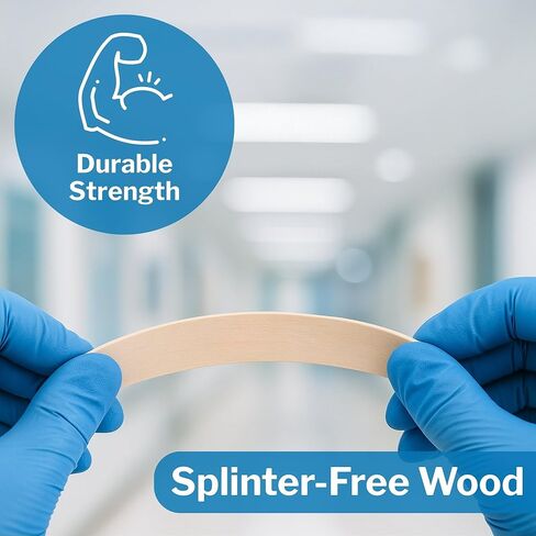 McKesson Tongue Depressors [100 Count] Adult Size, Sterile, Individually Wrapped, Wood, Unflavored, Splinter-Free, 6 in – Use for Medical, Arts, Crafts, Spa in Kuwait