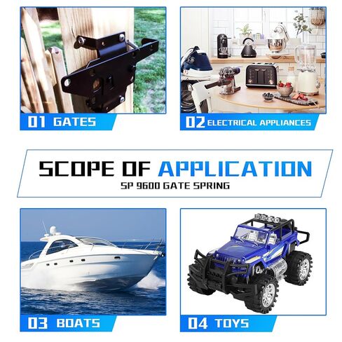 9600 Gate Spring, Replacement Springs, 0.035 GA x 1/4 in. x 1-1/2 in.,Single Loop Open, Nickel-Plated Finish, Spring Steel Construction, 6-Pack in Kuwait
