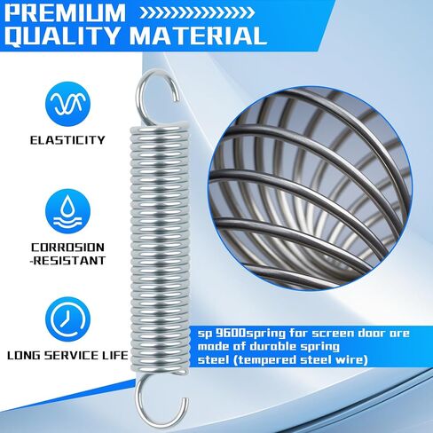 9600 Gate Spring, Replacement Springs, 0.035 GA x 1/4 in. x 1-1/2 in.,Single Loop Open, Nickel-Plated Finish, Spring Steel Construction, 6-Pack in Kuwait