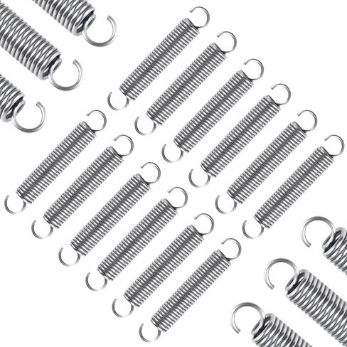 12 قطعة نوابض تمديد، 0.035 بوصة × 0.25 بوصة × 1.5 بوصة 304 نوابض تمديد من الفولاذ المقاوم للصدأ مع أطراف خطاف 1.5 بوصة in Kuwait