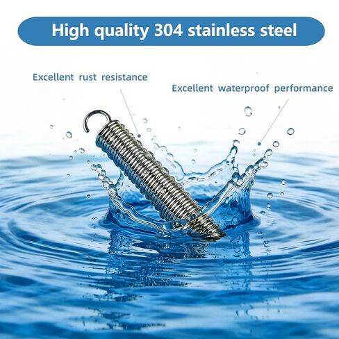 12 قطعة نوابض تمديد، 0.035 بوصة × 0.25 بوصة × 1.5 بوصة 304 نوابض تمديد من الفولاذ المقاوم للصدأ مع أطراف خطاف 1.5 بوصة in Kuwait