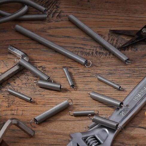 12 قطعة نوابض تمديد، 0.035 بوصة × 0.25 بوصة × 1.5 بوصة 304 نوابض تمديد من الفولاذ المقاوم للصدأ مع أطراف خطاف 1.5 بوصة in Kuwait