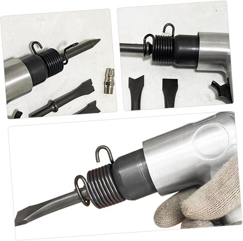 HEALLILY 6 Pcs Air Hammer Spring Retainer Set - Heavy Duty Replacement Springs for Pneumatic Chisels - Alloy Steel Air Tool Accessories for Concrete Breaking, Digging & Chipping in Saudi Arabia