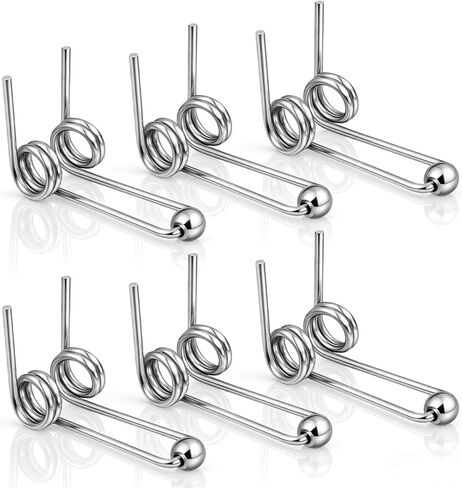 6 Pcs Double Return Torsion Springs, Hair Curling Torsion Spring, Anti-Rust Alloy Hair Curling Iron Rod Part Replacement Accessories, Wire Diameter 1.3 mm Length 30 mm, Hair Rollers Accessories in Kuwait