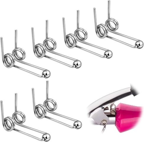 6 Pcs Double Return Torsion Springs, Hair Curling Torsion Spring, Anti-Rust Alloy Hair Curling Iron Rod Part Replacement Accessories, Wire Diameter 1.3 mm Length 30 mm, Hair Rollers Accessories in Kuwait