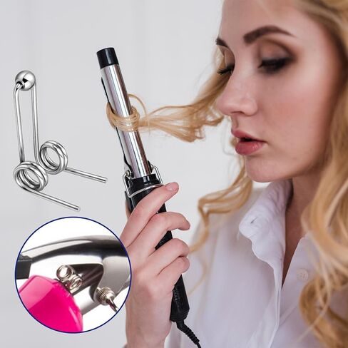 6 Pcs Double Return Torsion Springs, Hair Curling Torsion Spring, Anti-Rust Alloy Hair Curling Iron Rod Part Replacement Accessories, Wire Diameter 1.3 mm Length 30 mm, Hair Rollers Accessories in Kuwait