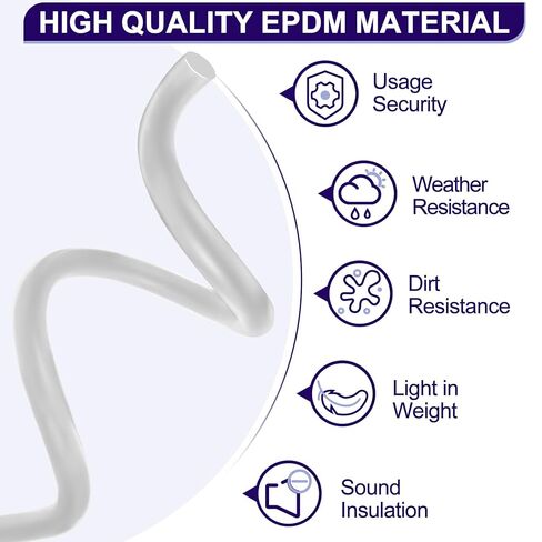 ToLanbbt EPDM Backer Rod 1/4In x 100FT, Weather Stripping Seal Rubber Caulk Saver Round Backing Rod for Concrete Expansion Joints, Driveway Cracks, Gaps Filler (Gray) in Kuwait