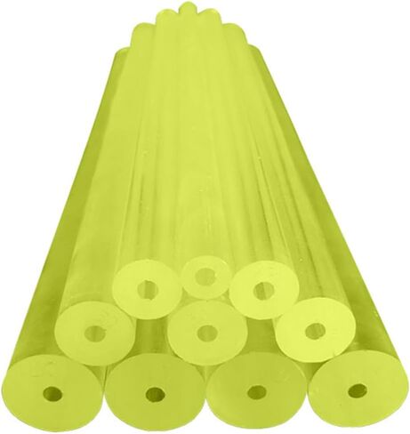 High Elasticity PU Polyurethane Hollow Rods 500mm Length Dia 16-100mm Aperture 6/8/10mm Urethane Tubes Translucent Rubber Bar Elastic Plastic Sticks for Shock Absorption(18 * 8 * 500mm) in Kuwait
