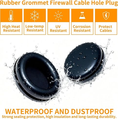 Rubber Grommet Kit 70 Pack - 7 Sizes Firewall Rubber Hole Plugs Rubber Grommets for Wiring, Automotive, Home Improvement Cord Pipe Wire Organization in Saudi Arabia