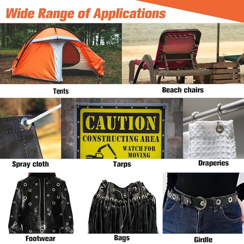 Grommet Tool Kit, 500 pcs Tarp Grommet Eyelet Tool Kit for Fabric with 3/8Inch 10mm Grommets, Manual Grommets Press Fabric Hole Punch for Tarp, Fabric, Banner and Canvas in Kuwait