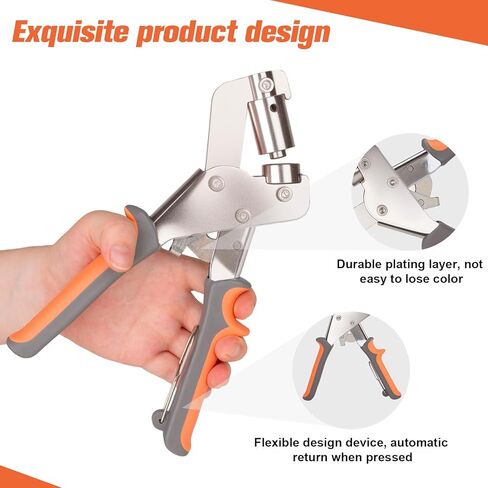 Grommet Tool Kit, 500 pcs Tarp Grommet Eyelet Tool Kit for Fabric with 3/8Inch 10mm Grommets, Manual Grommets Press Fabric Hole Punch for Tarp, Fabric, Banner and Canvas in Kuwait