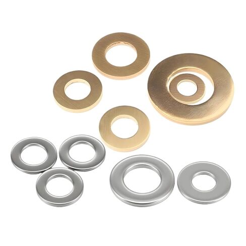 M2 .5 M3 M4 M5 M6 M8 M10 M12 M14 M16 M22 M27 304 Stainless Steel and Brass Flat Washers Metal Gasket Sealing Plain Spacer Shim(304 Stainless Steel,200Pcs M4x9x0.5mm) in Saudi Arabia