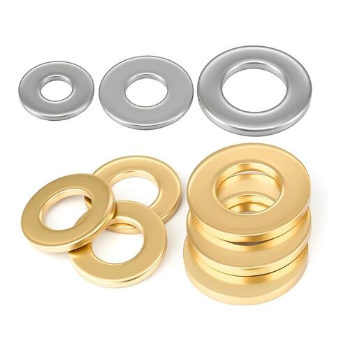M2 .5 M3 M4 M5 M6 M8 M10 M12 M14 M16 M22 M27 304 Stainless Steel and Brass Flat Washers Metal Gasket Sealing Plain Spacer Shim(304 Stainless Steel,200Pcs M4x9x0.5mm) in Saudi Arabia