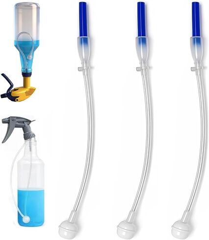 2026 New 3-Pack Universal Fit 360° Spray Bottle Adapter - 4.3in Tilted Spray Bottle Adapter, Weighted Tube Replacement for Sprayers, Flexible Dip Tube for Cleaning Bottles (3-Pack) in Kuwait