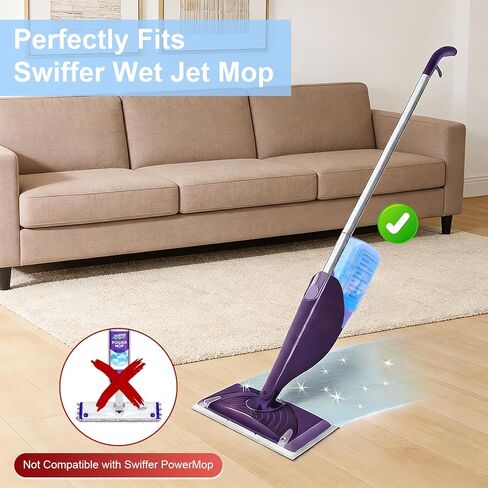 750ml (25.4 fl oz) Refillable Solution Bottle for Swiffer Wet Jet Mop, Leak-Proof HDPE, Durable and Empty Bottle for Cleaning Solution, Ideal for Home and Office Use, Not for Power Mop in Kuwait