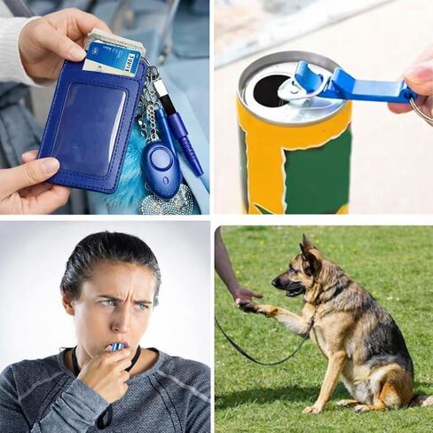 13pcs Keychain Set for Woman with Personal Alarm Pom Pom, Whistle Accessories kit for Women Key Chains Key Ring in Kuwait