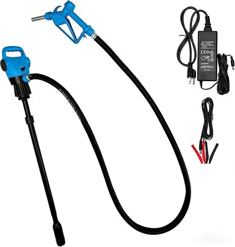 Electric Drum Barrel Pump 55 Gallon, DEF Electric Drum Pump with 120V AC/12V DC Dual Power & Built-in 2-Inch Bung Adapter, 7.4 GPM High Flow Rate for Water, Antifreeze, Diesel, DEF in Saudi Arabia