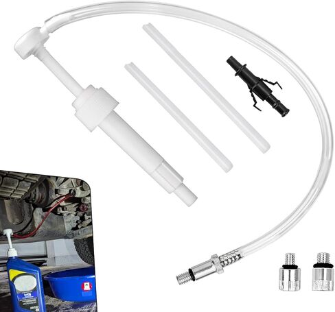 Transmission Fluid Pump Kit, Lower Unit Gear Oil Pump, Multi-Purpose Fluid Transfer Pumps with 3/8 inch Swivel, 8mm and 10mm Adapters, 8cc Per Pumps Stroke in Kuwait
