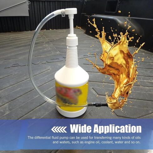 Transmission Fluid Pump Kit, Lower Unit Gear Oil Pump, Multi-Purpose Fluid Transfer Pumps with 3/8 inch Swivel, 8mm and 10mm Adapters, 8cc Per Pumps Stroke in Kuwait