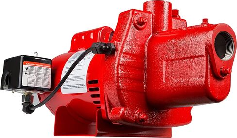 Red Lion RJS-100-PREM 1 HP, 23 GPM, 115/230 Volt, Premium Cast Iron Shallow Well Jet Pump, Red, 602208 in Saudi Arabia