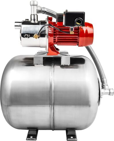 Red Lion RJS-75SS/RL15HS 115/230 Volt 3/4 HP, 12.8 GPM Stainless Steel Shallow Well Jet Pump and 15 Gallon Tank System, Stainless Steel, 602240 in Kuwait