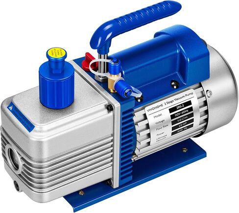 VIVOHOME 5 CFM 1/2 HP 2 Stage HVAC Vacuum Pump for R134a R12 R22 R502 R410a Systems, Auto AC Vacuum Pump for Automotive Air Conditioner Resin Degassing with Oil Bottle in Kuwait