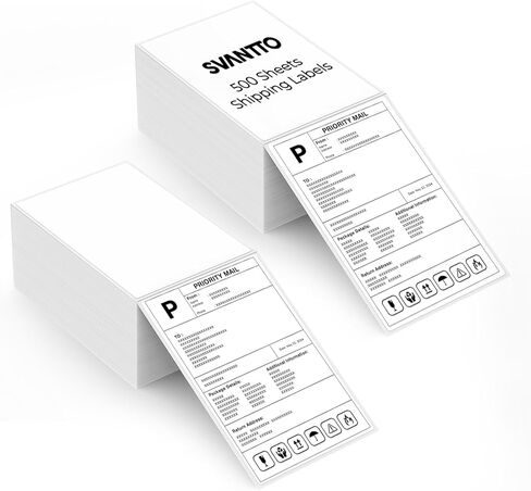SVANTTO 4x6 Thermal Labels, Strong Adhesive and Perforated Shipping Labels, Thermal Printer Labels for Mailing Postage Address（220Pcs/Stack） in Saudi Arabia