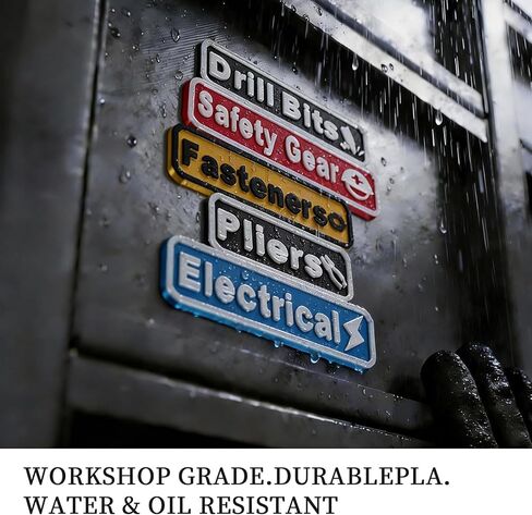 24 قطعة من ملصقات صندوق الأدوات المغناطيسية، ملصقات مغناطيسية ثلاثية الأبعاد لصندوق الأدوات، ملصقات مغناطيسية لأدراج صندوق الأدوات، علامات قابلة لإعادة الاستخدام لملصقات تمييز 4 ألوان in Kuwait