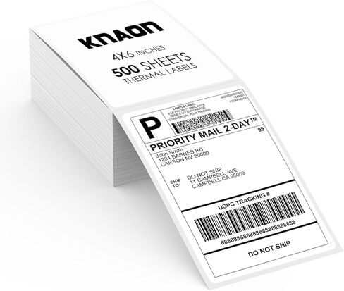 ملصقات شحن حرارية - 500 عبوة من ملصقات حرارية مباشرة قابلة للطي 4x6 مع لاصق قوي، جودة تجارية in Kuwait