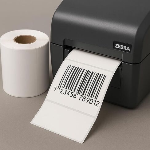 FirstZi Tear Resistant Direct Thermal Vinyl Freezer Labels 2x1 Synthetic Paper Barcode Labels Waterproof - Roll of 1,000 PP Thermal Sticker for Shipping (Commercial Grade) in Kuwait