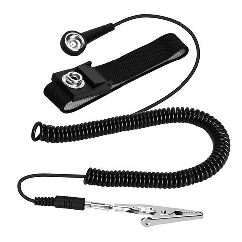 Anti Static Wrist Strap, Adjustable ESD Wrist Strap with Alligator Clip, Grounding Bracelet with Extra Long Cord for PC Building Electronics Repair & Treadmill Static Protection [Regular Size] in Kuwait